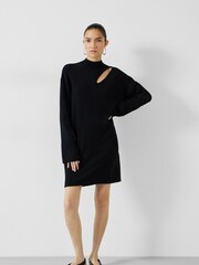 Hush Black Colby Cut Out Knitted Dress - Image 1 of 5