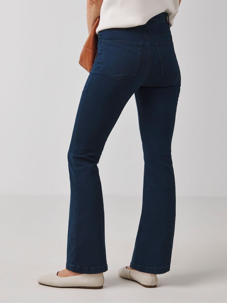 JD Williams Blue High Waist Supersoft Bootcut Jeans - Image 2 of 4