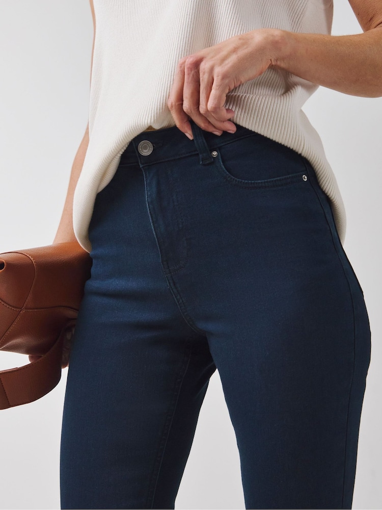 JD Williams Blue High Waist Supersoft Bootcut Jeans - Image 4 of 4