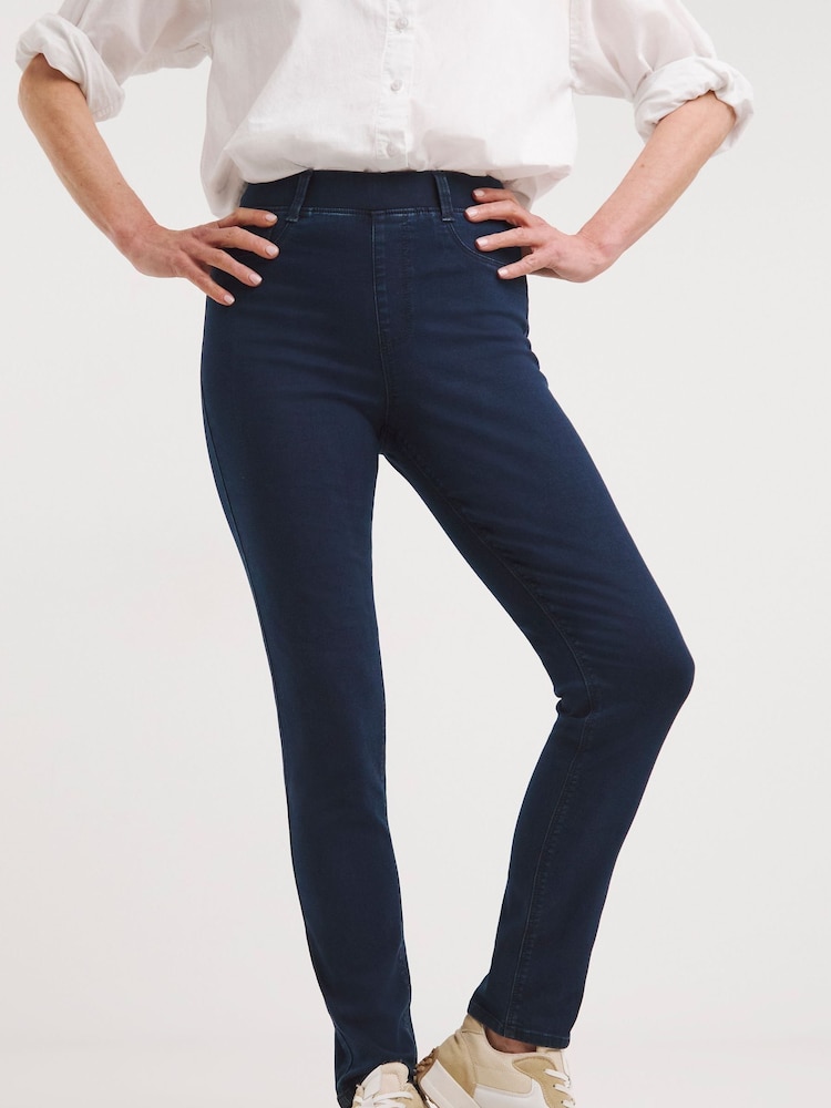 JD Williams Dark Blue Slim Leg Jeggings - Image 1 of 4