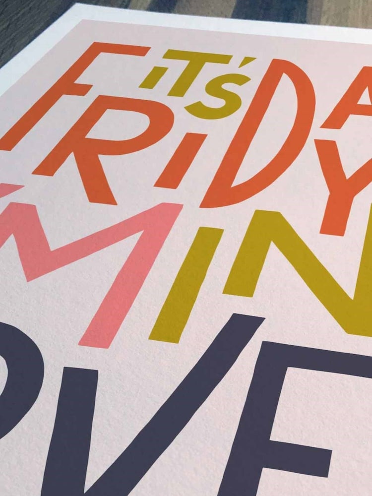 Sketchbook Design Multi It's Friday I'm In Love - White A4 Frame - Image 2 of 4 Sketchbook Design Multi It's Friday I'm In Love - White A4 Frame - Image 2 of 4