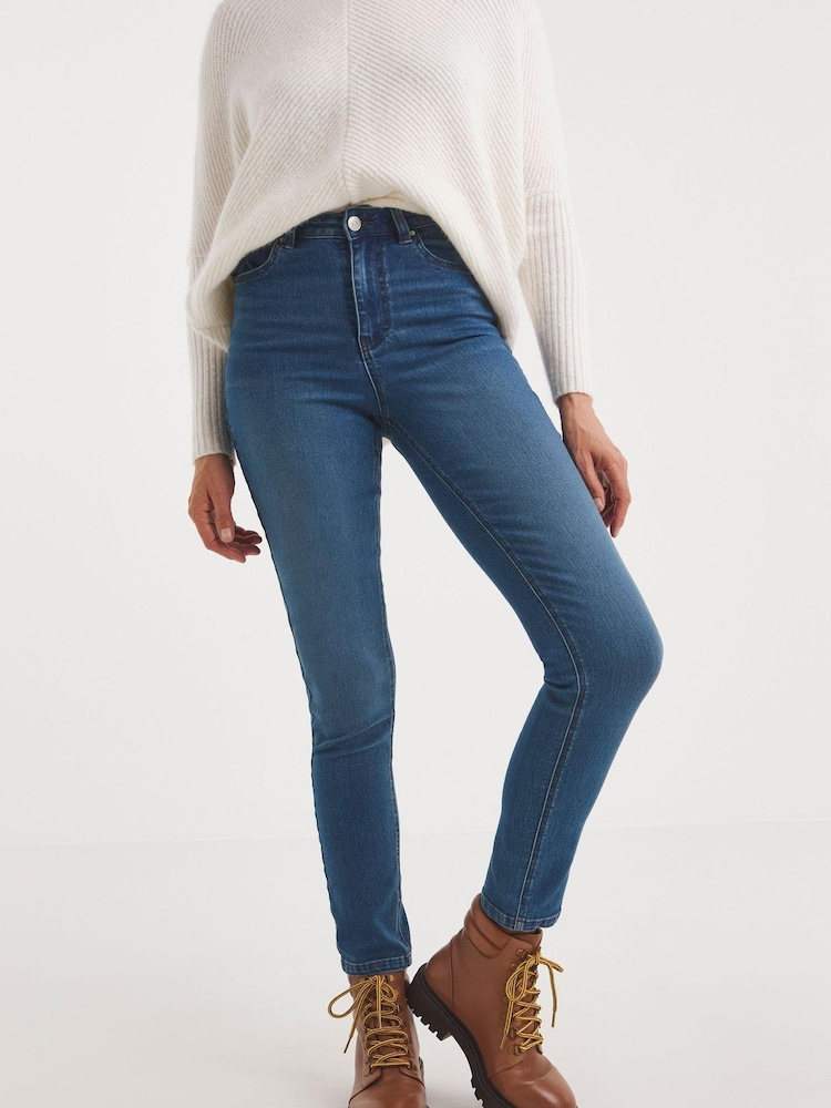 JD Williams Blue 24/7 Slim Leg Jeans - Image 1 of 4