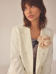 Pink Flower Corsage Brooch - Image 1 of 6
