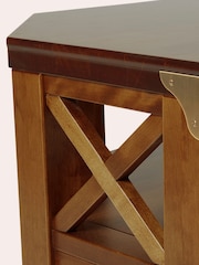 Laura Ashley Dark Chestnut Balmoral 2 Drawer Corner TV Stand - Image 9 of 9