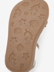 White Leather Wide Fit (G) Little Luxe™ Sandals - Image 4 of 6