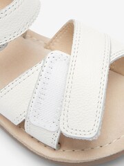 White Leather Wide Fit (G) Little Luxe™ Sandals - Image 5 of 6