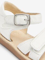 White Leather Wide Fit (G) Little Luxe™ Sandals - Image 6 of 6