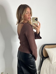 Style Cheat Brown Kallie Knitted Jumper - Image 4 of 4