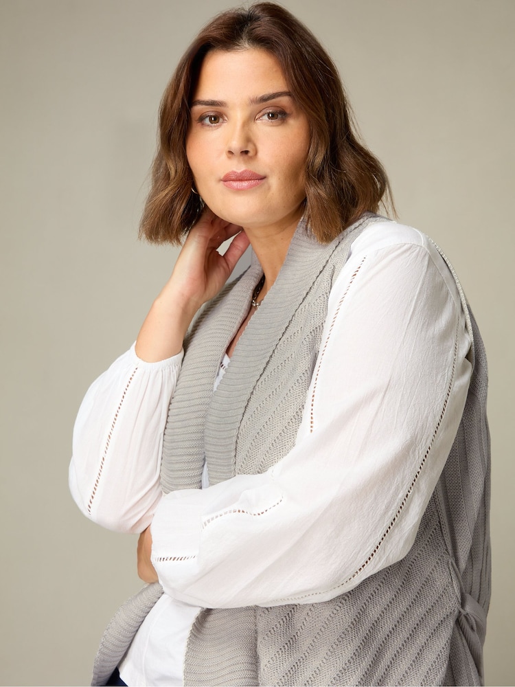 Live Unlimited Grey Curve Cardigan - Image 2 of 5