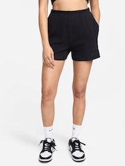 Nike Black 100% Cotton Chill Knit Ribbed 3-Inch Shorts - Image 1 of 7