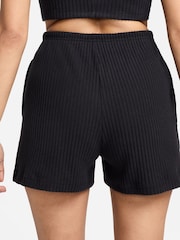 Nike Black 100% Cotton Chill Knit Ribbed 3-Inch Shorts - Image 2 of 7