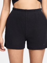 Nike Black 100% Cotton Chill Knit Ribbed 3-Inch Shorts - Image 3 of 7