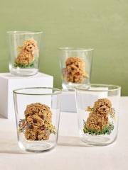 Juego de 4 vasos altos con diseño de Charlie the Cockapoo - Imagen 1 de 4