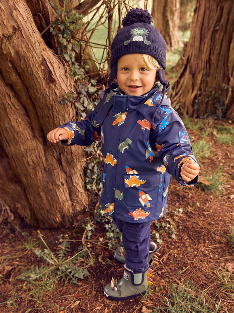JoJo Maman Bébé Khaki Cosy Lined Dino Ankle Wellies - Image 3 of 9