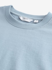 Blue Relaxed Fit Heavyweight Cotton T-Shirt - Image 6 of 7