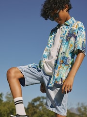 Multi Palms Short Sleeve Printed Shirt (3-16yrs) - Image 4 of 6