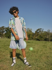 Multi Palms Short Sleeve Printed Shirt (3-16yrs) - Image 5 of 6