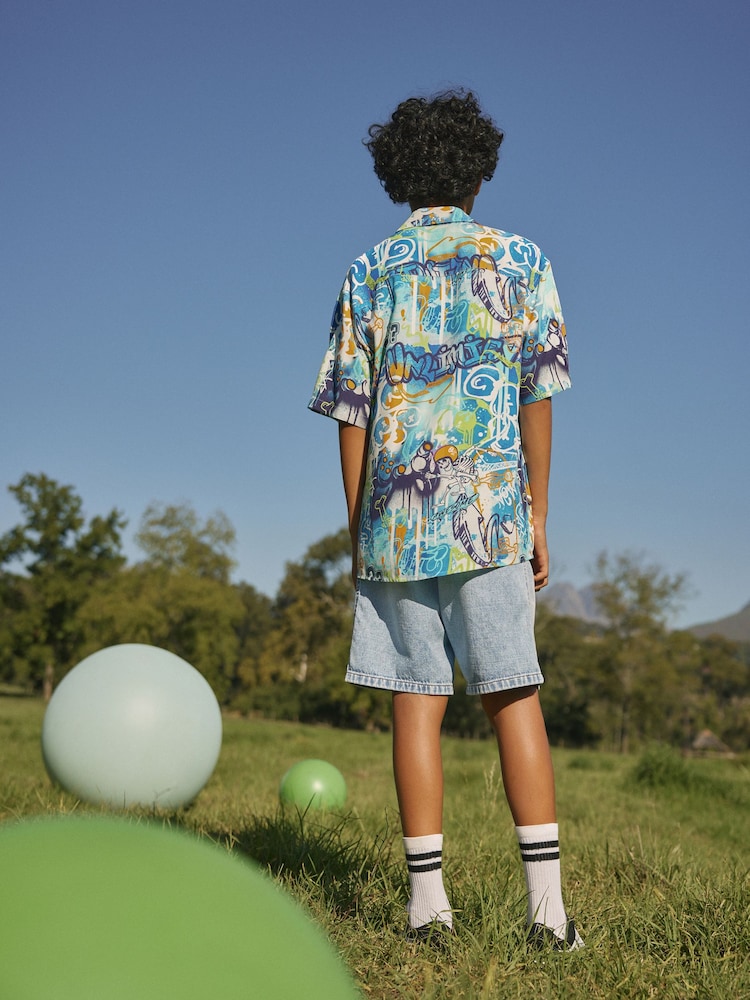 Multi Palms Short Sleeve Printed Shirt (3-16yrs) - Image 6 of 6