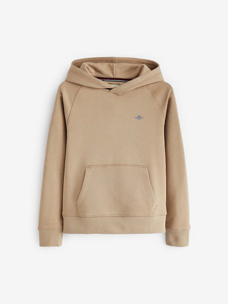 GANT Cream Boys Shield Hoodie - Image 1 of 2 GANT Cream Boys Shield Hoodie - Image 1 of 2