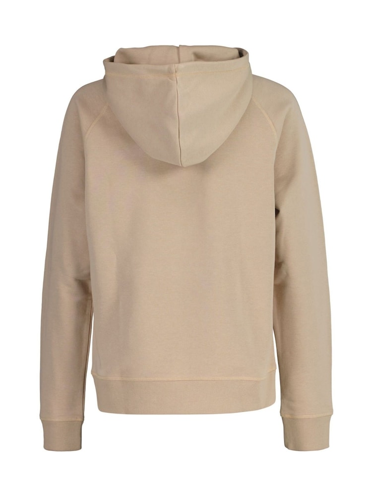 GANT Cream Boys Shield Hoodie - Image 2 of 2 GANT Cream Boys Shield Hoodie - Image 2 of 2