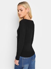 PixieGirl Petite Black Tie Front Cardigan - Image 2 of 4