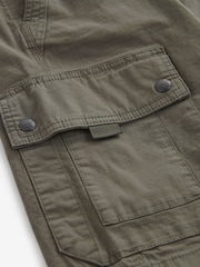 Khaki Green Belted Cargo Shorts - Image 8 of 10