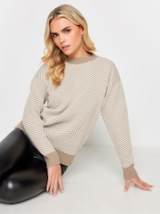 PixieGirl Petite Brown Herringbone Jumper - Image 4 of 4