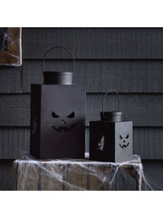 Lights4fun Black Mercury Light Up Outdoor Pumpkin Lanterns - Image 4 of 4