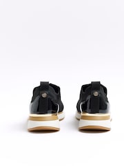 River Island Black Zip Front Quilted Runner - Image 3 of 5