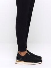 River Island Black Zip Front Quilted Runner - Image 5 of 5