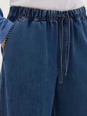 Hush Blue Jill Chambray Barrel Trousers - Image 4 of 5
