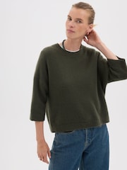 Hush Green Cherrie Chunky Cashmere T-Shirt - Image 1 of 6
