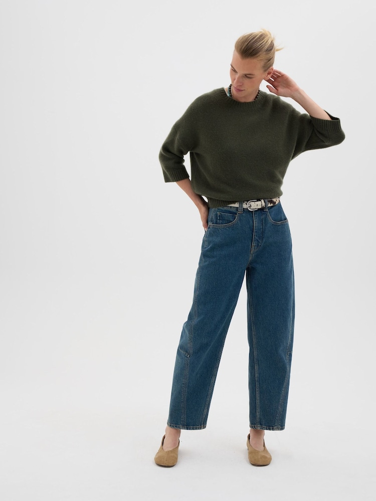 Hush Green Cherrie Chunky Cashmere T-Shirt - Image 2 of 6 Hush Green Cherrie Chunky Cashmere T-Shirt - Image 2 of 6