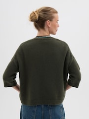 Hush Green Cherrie Chunky Cashmere T-Shirt - Image 3 of 6