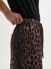 Hush Animal Petunia Linen Blend Leopard Print Trousers - Image 4 of 6