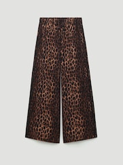 Hush Animal Petunia Linen Blend Leopard Print Trousers - Image 6 of 6
