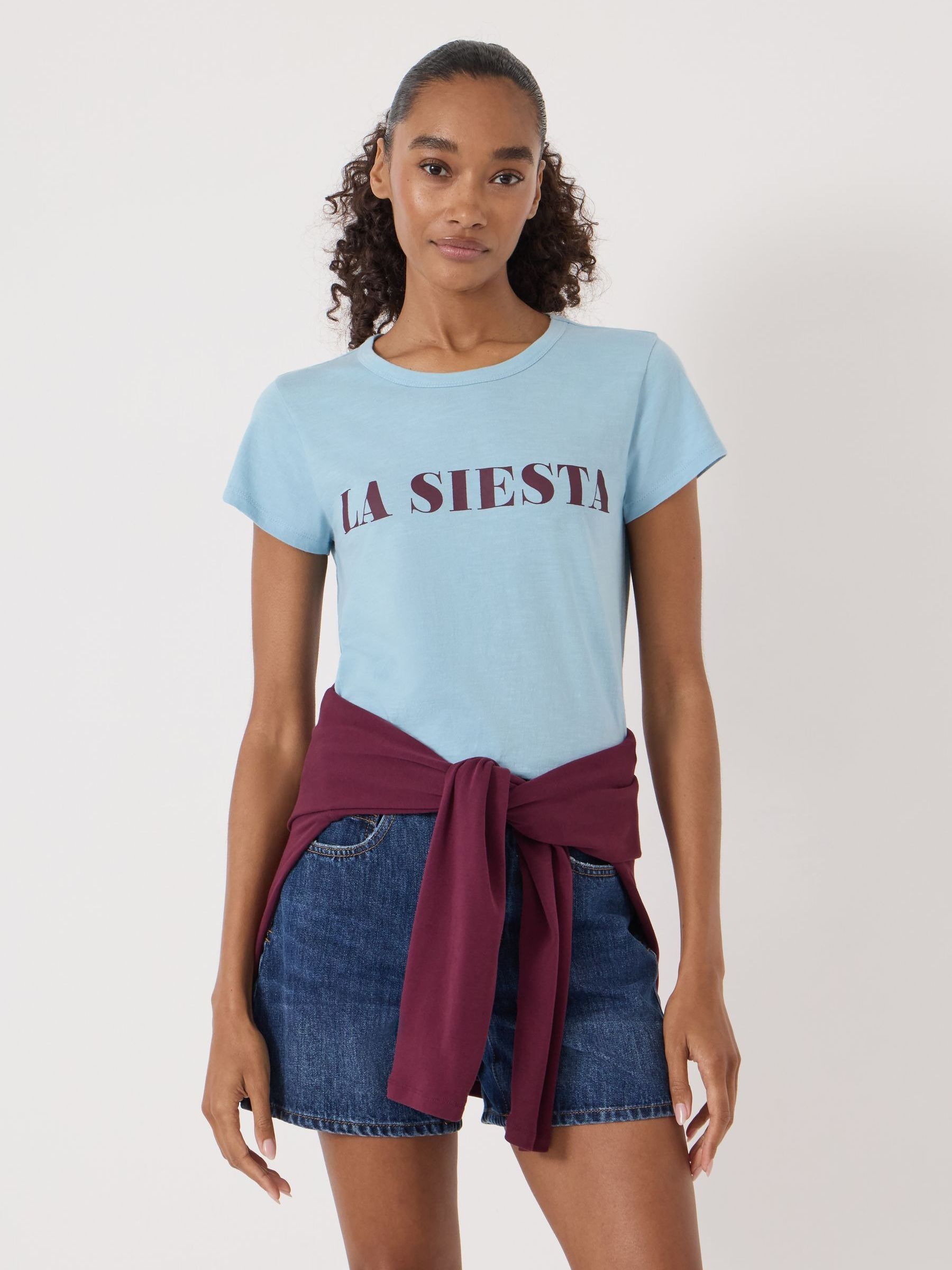 Buy Hush Blue La Siesta Graphic Slub T-Shirt from the Next UK