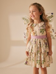 Laura Ashley Cream Tiered Sleeveless Prom Dress - Image 1 of 13