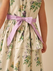 Laura Ashley Cream Tiered Sleeveless Prom Dress - Image 12 of 13