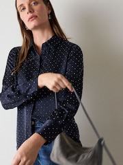 Whistles Hot Fix Hammered Satin Shirt - Bilde 3 av 4