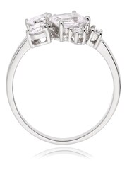 Beaverbrooks Sterling Silver Cubic Zirconia Multi Stone Ring - Image 3 of 5