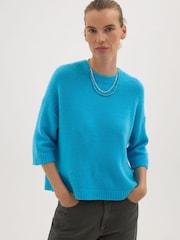Hush Blue Cherrie Chunky Cashmere T-Shirt - Image 1 of 3