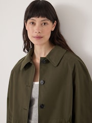 Hush Green Leopard Collar Barn Jacket - Image 6 of 7
