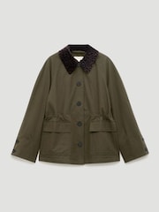 Hush Green Leopard Collar Barn Jacket - Image 7 of 7