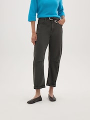 Hush Cordi Warm Twill Barrel Leg Trousers - 5的图像1｝