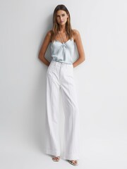 Reiss Boss White Harper Paige High Rise Wide Leg Jeans - Image 3 of 5