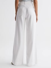 Reiss Boss White Harper Paige High Rise Wide Leg Jeans - Image 5 of 5