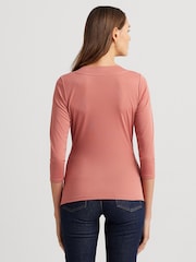 Lauren Ralph Lauren Pink Jainab Mid Sleeve Pullover Top - Image 3 of 9