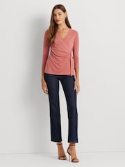 Lauren Ralph Lauren Pink Jainab Mid Sleeve Pullover Top - Image 4 of 9