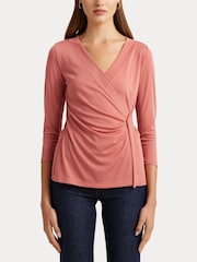 Lauren Ralph Lauren Pink Jainab Mid Sleeve Pullover Top - Image 5 of 9
